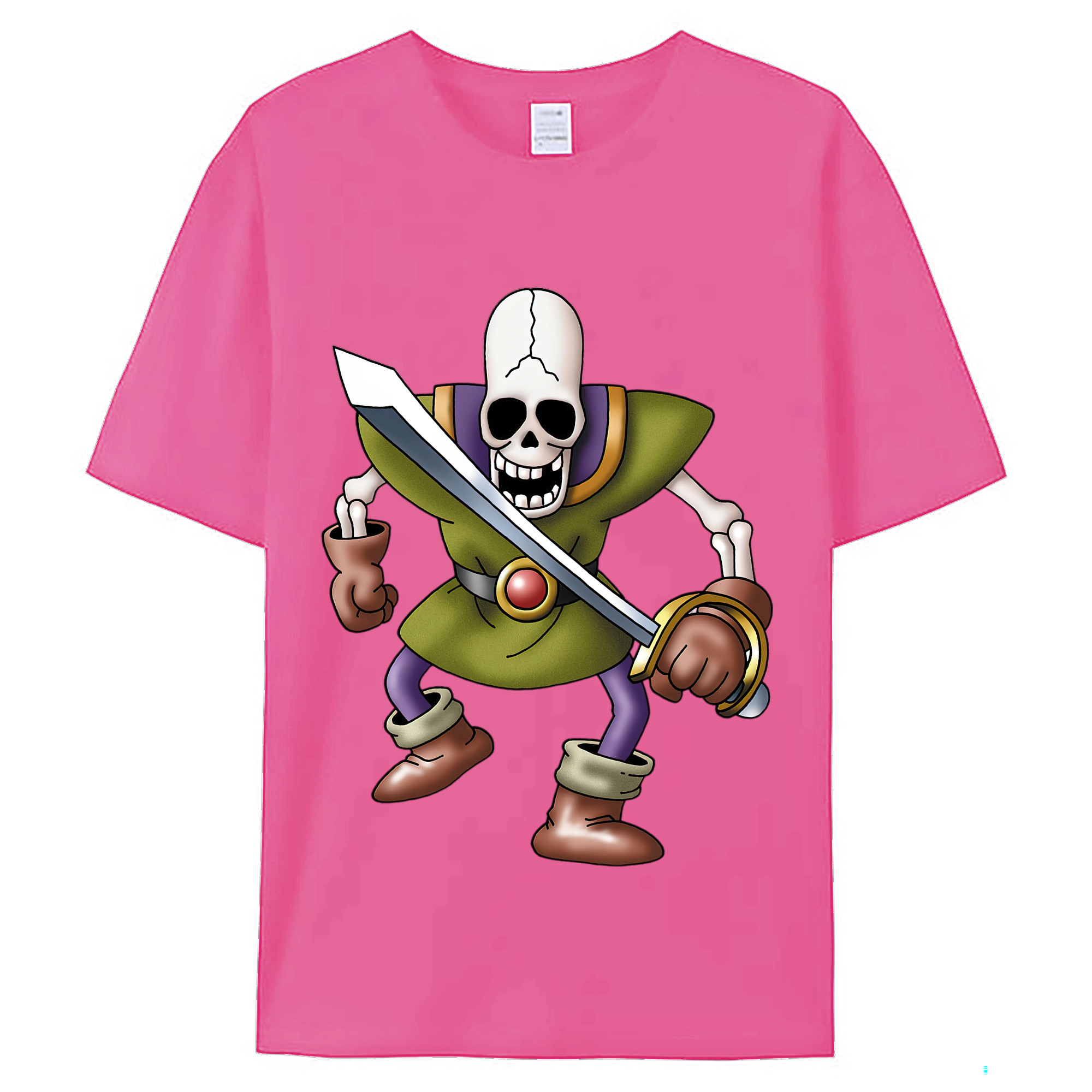 （画像用） ドラゴンクエスト Doragon Kuesuto Dragon Quest レディースカジュアルプリントTシャツ（綿100％）
